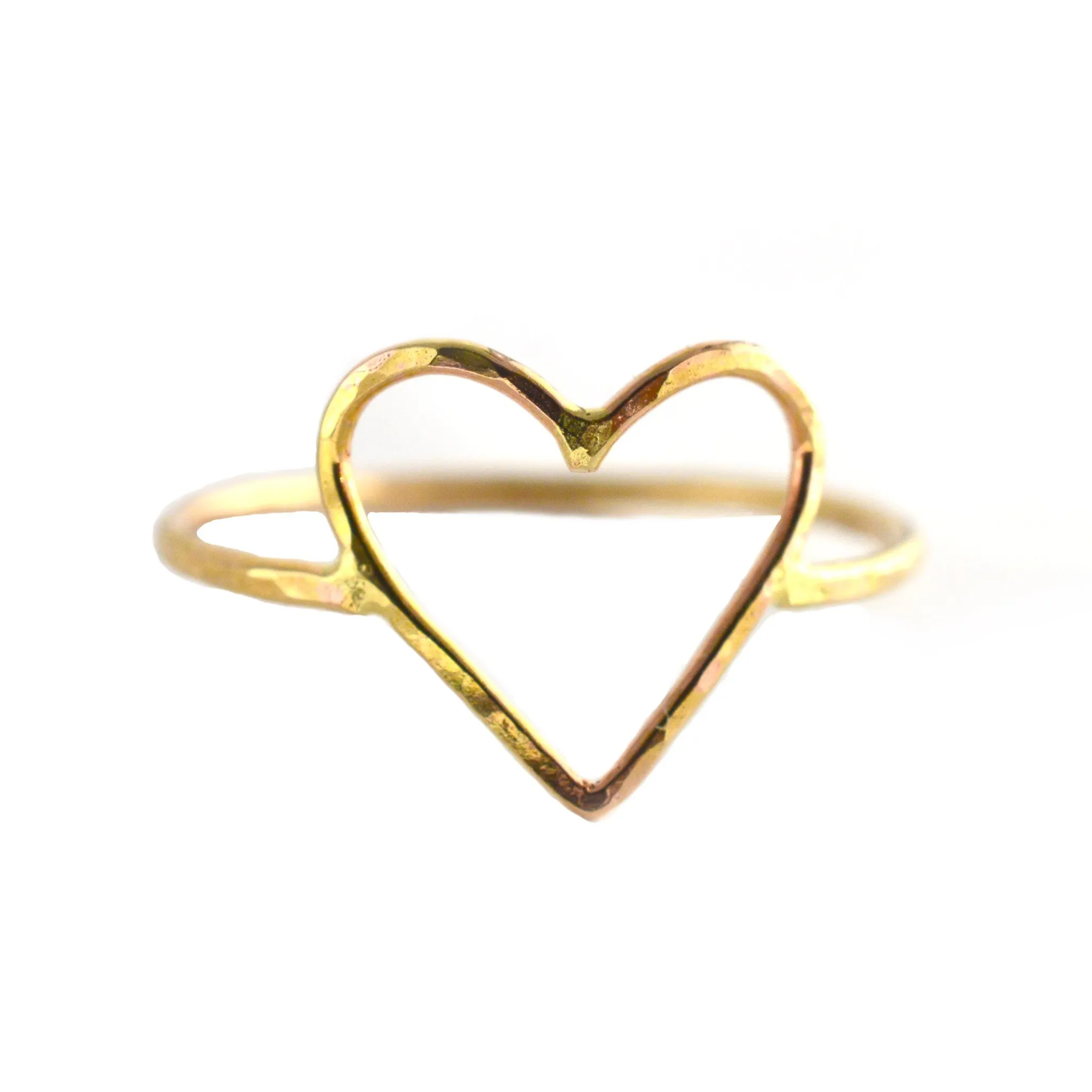 Hammered Heart Ring