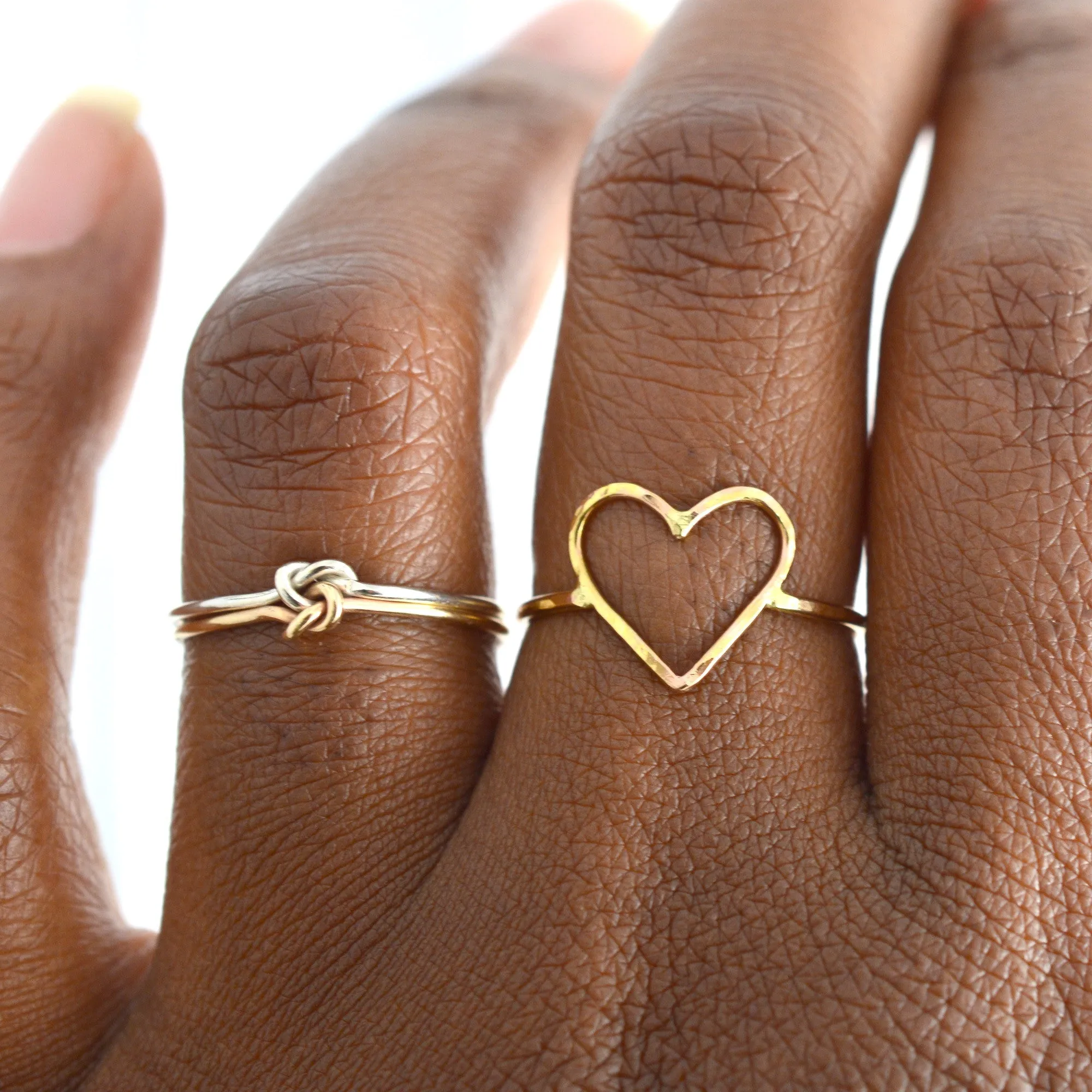 Hammered Heart Ring