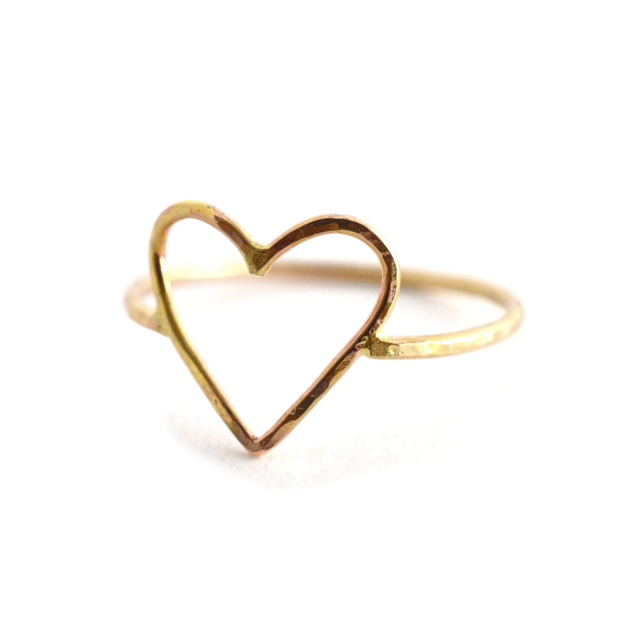 Hammered Heart Ring