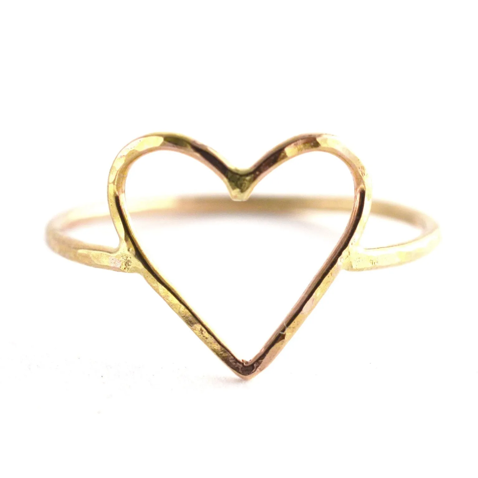 Hammered Heart Ring