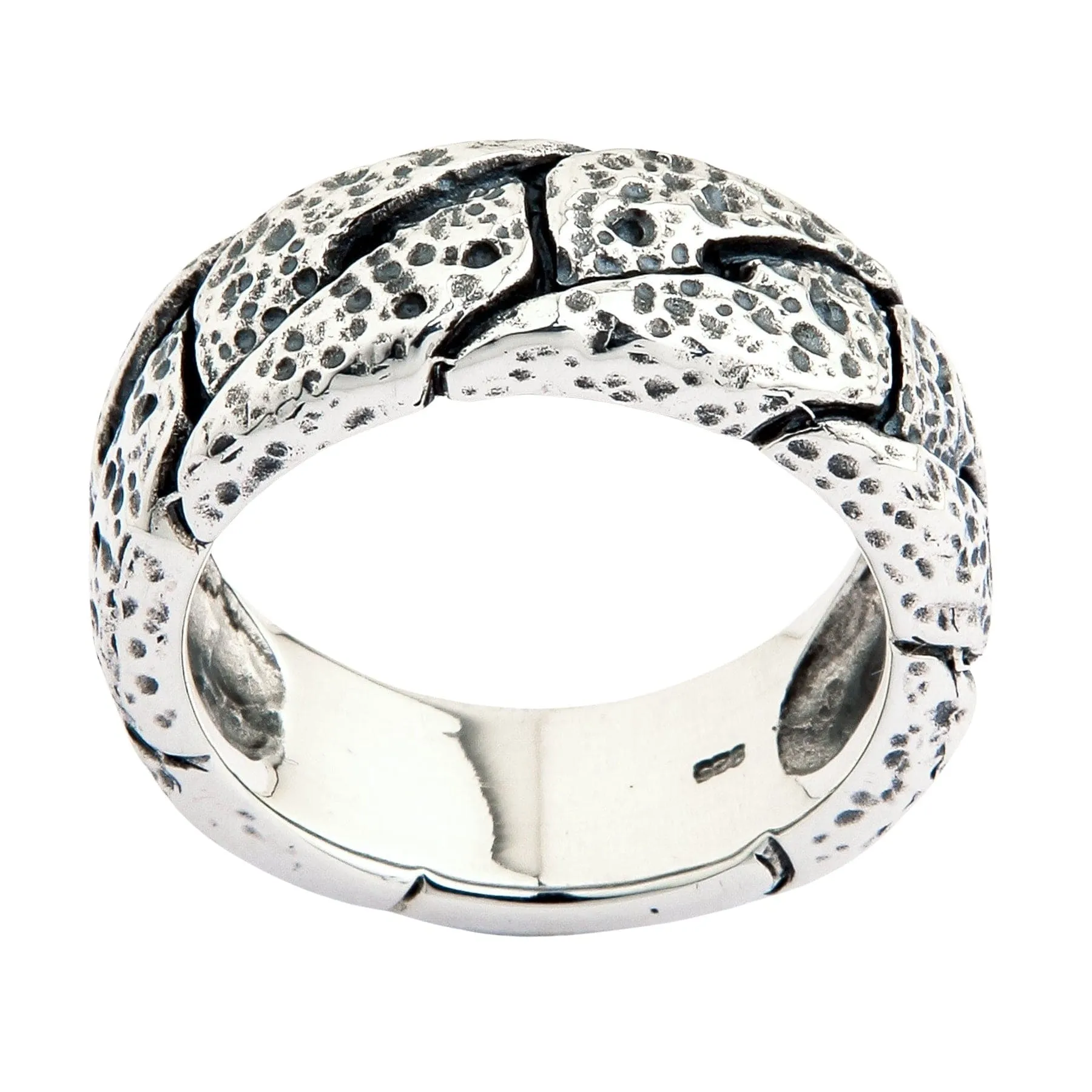 Hammered Knot Sterling Silver Band Ring