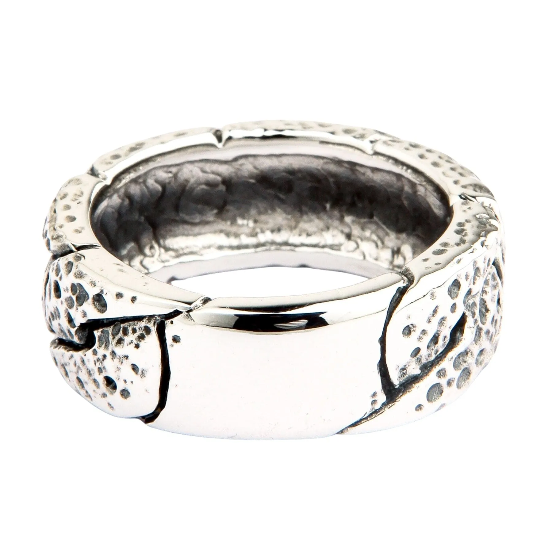 Hammered Knot Sterling Silver Band Ring