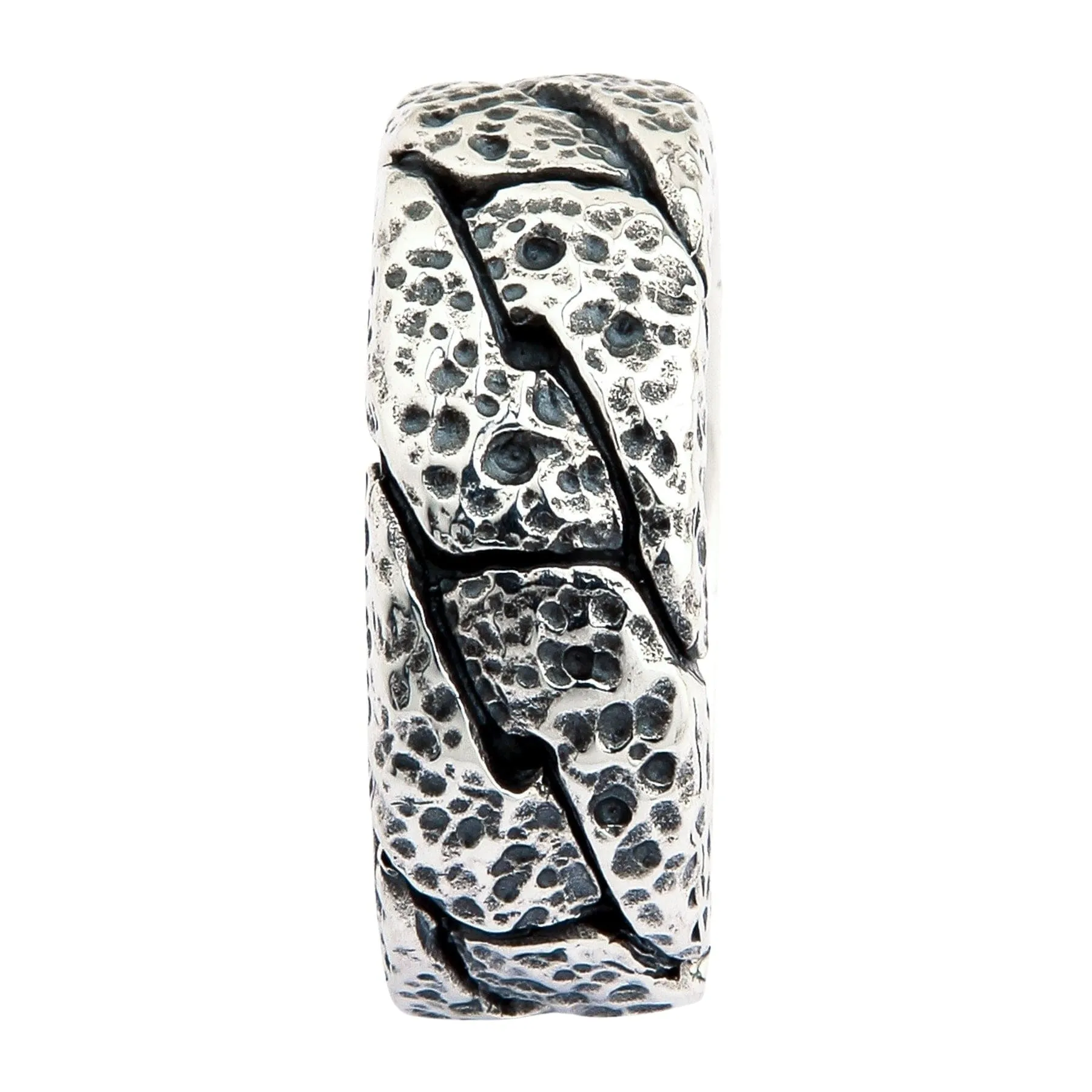 Hammered Knot Sterling Silver Band Ring