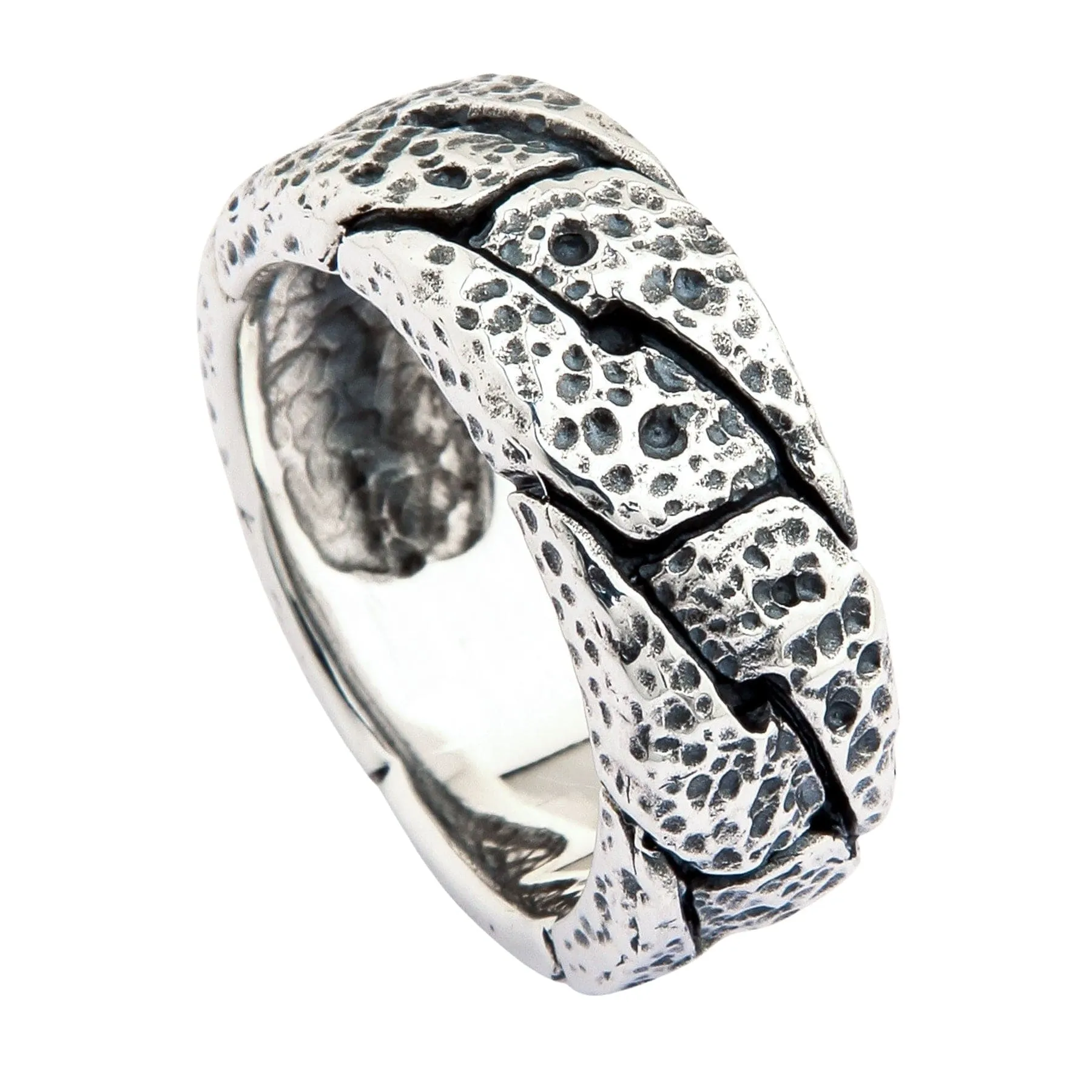 Hammered Knot Sterling Silver Band Ring