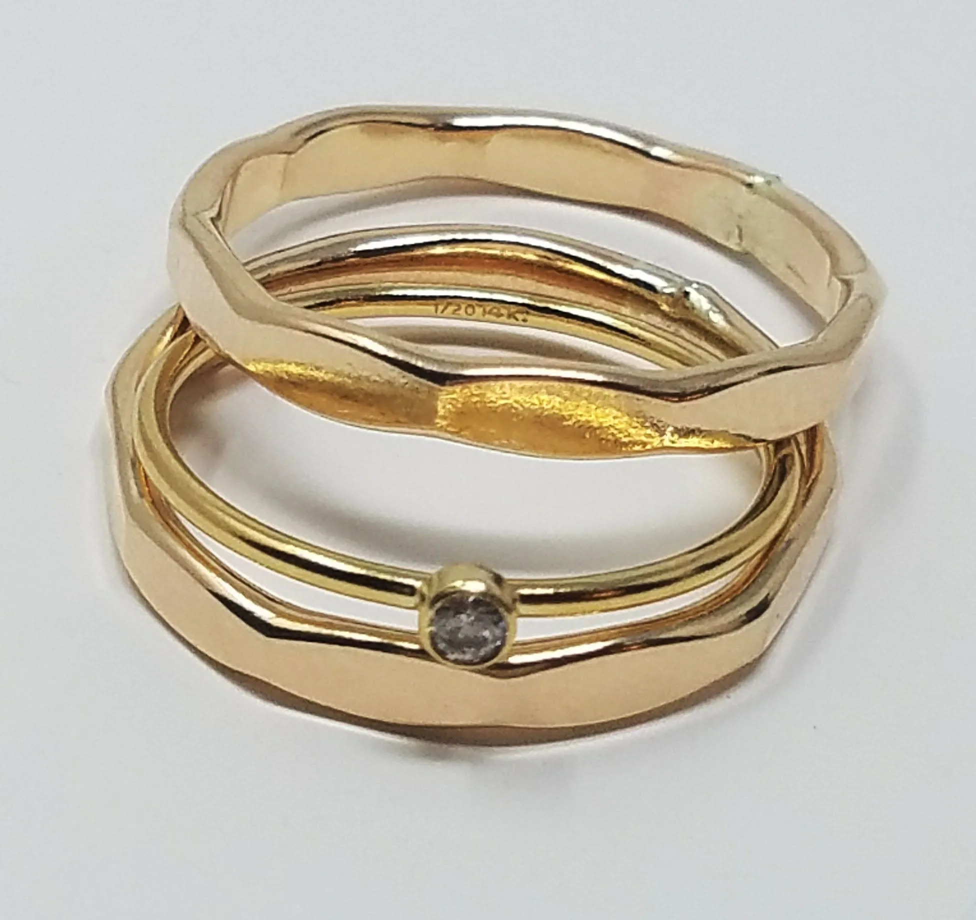 Hammered Stack Ring