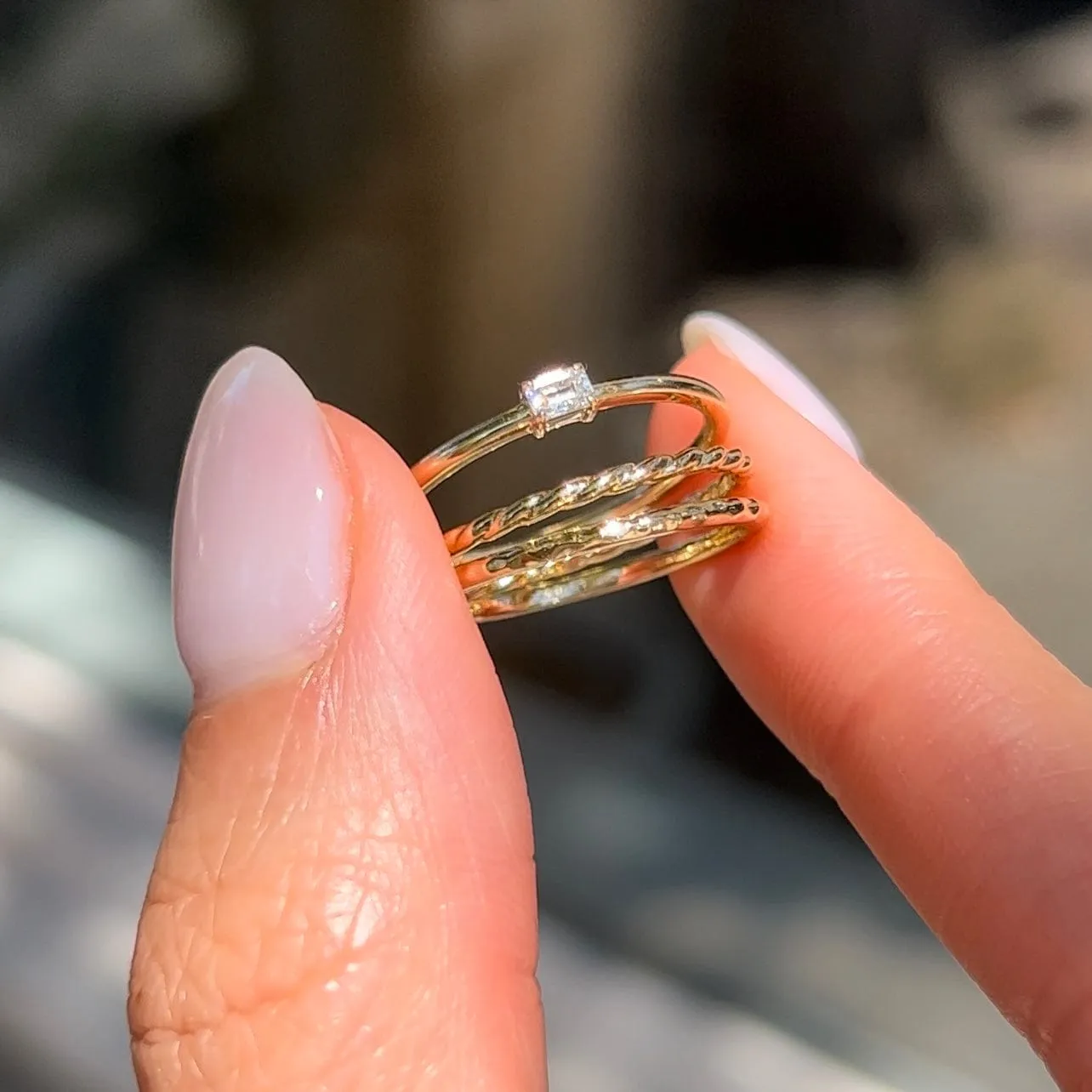 Hammered Stacking Ring