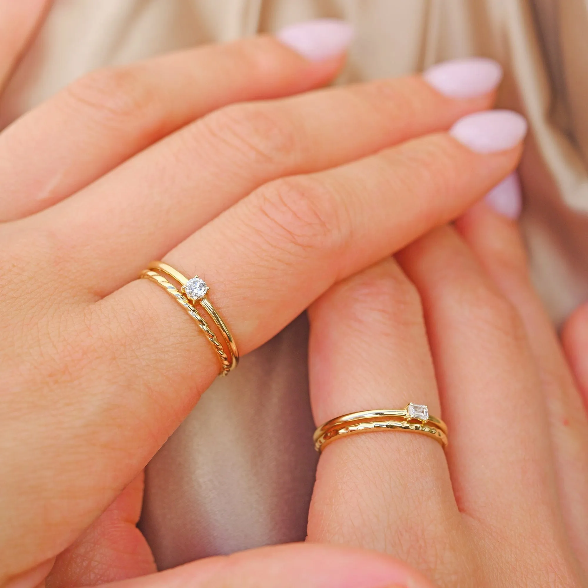 Hammered Stacking Ring