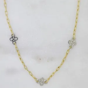 Handnade By The Yard Platinum & 18k Gold Necklace