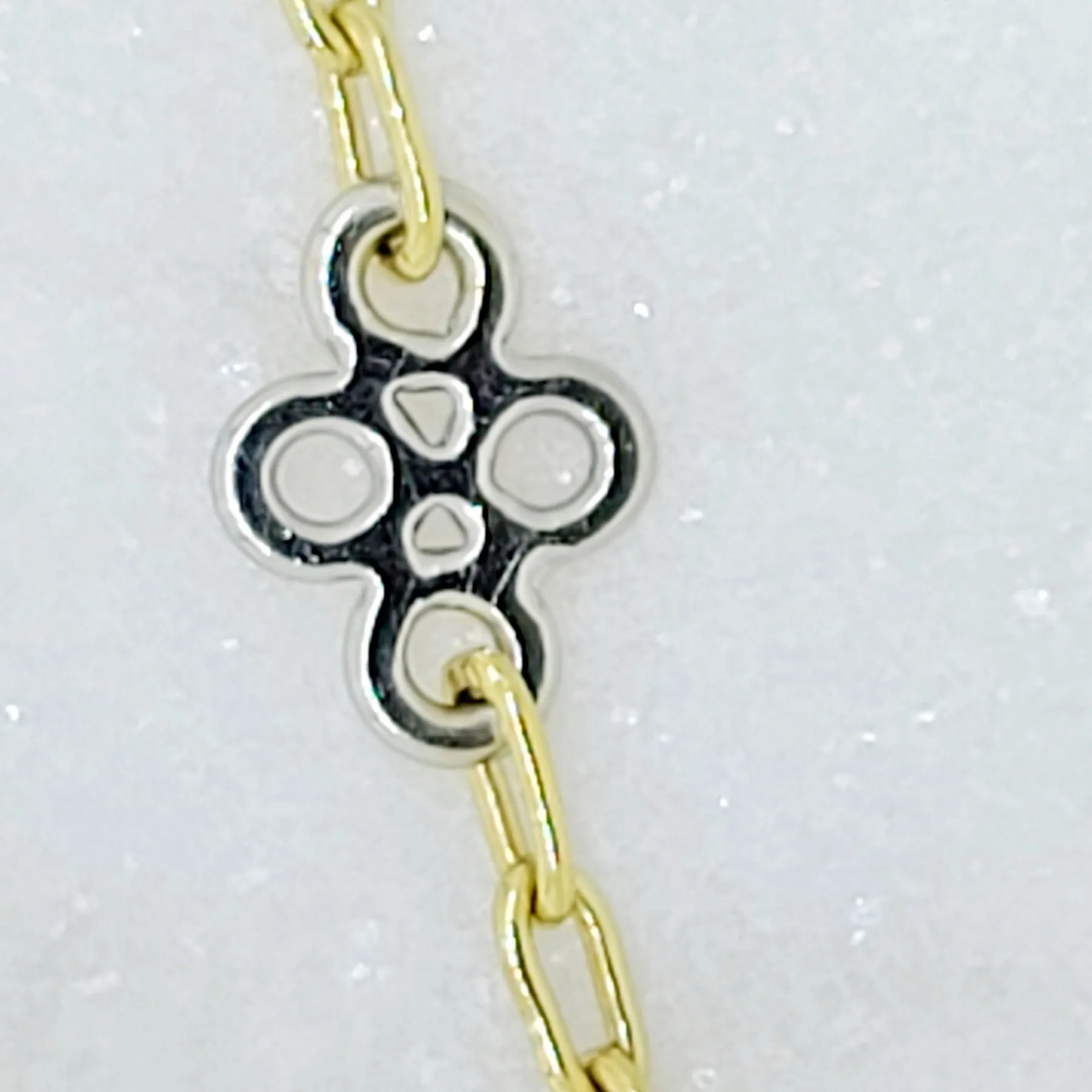 Handnade By The Yard Platinum & 18k Gold Necklace