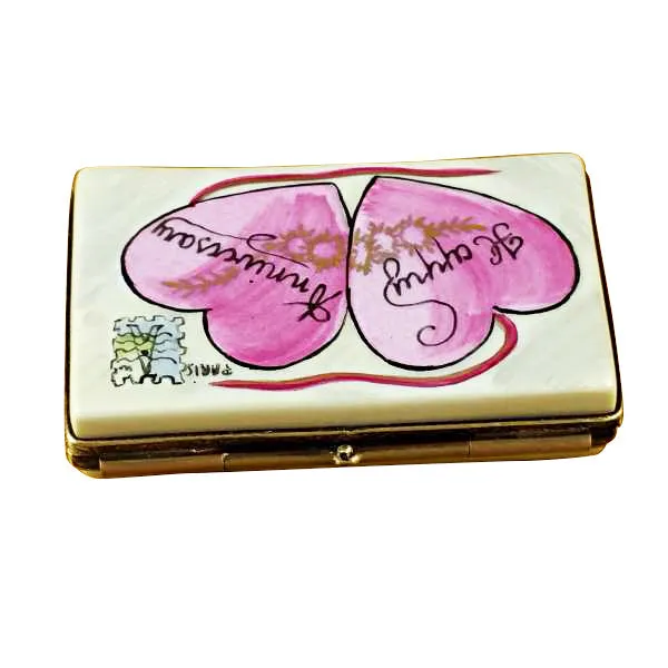 Happy Anniversary Box Limoges Porcelain Box