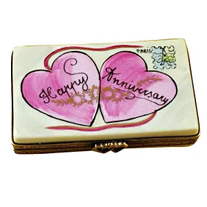 Happy Anniversary Box Limoges Porcelain Box