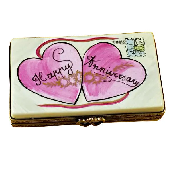 Happy Anniversary Box Limoges Porcelain Box