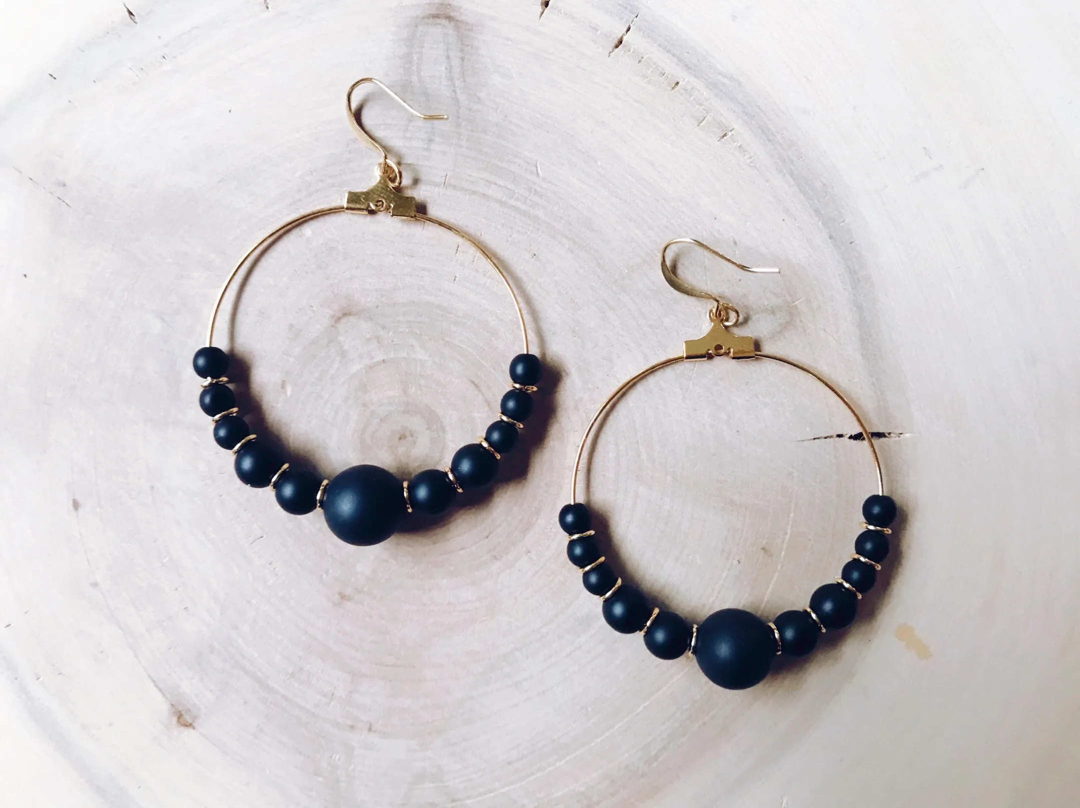 Harmony Gold-Plated Gemstone Hoop Earrings