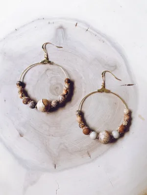 Harmony Gold-Plated Gemstone Hoop Earrings