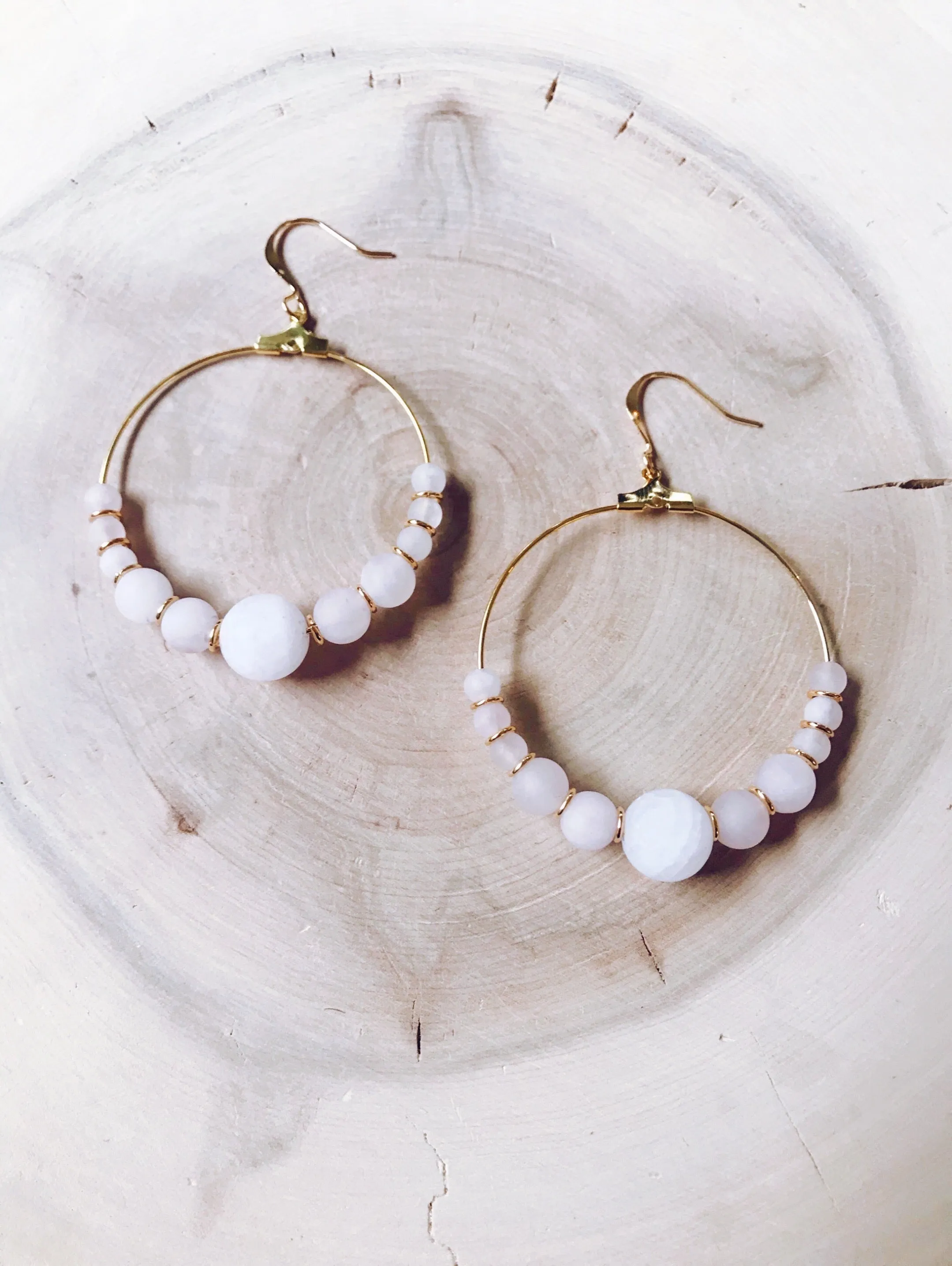 Harmony Gold-Plated Gemstone Hoop Earrings