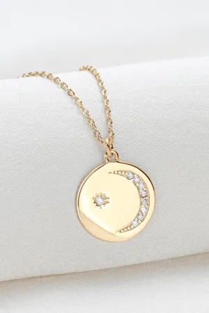 Hazel Blues® | Moissanite Round Pendant Necklace