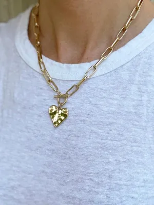 HEART HAMMERED NECKLACE