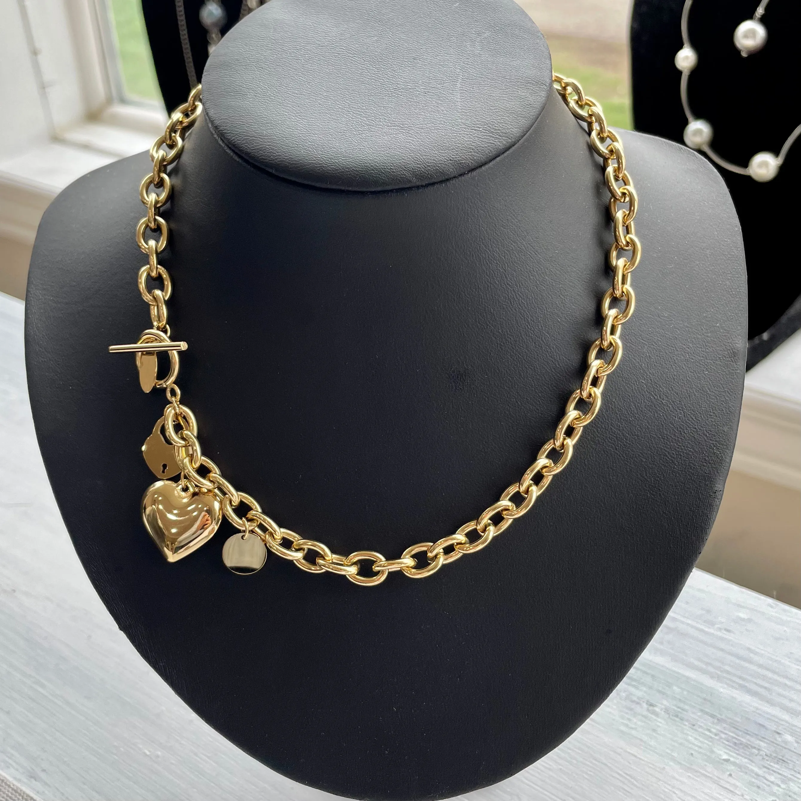 Heart locket necklace