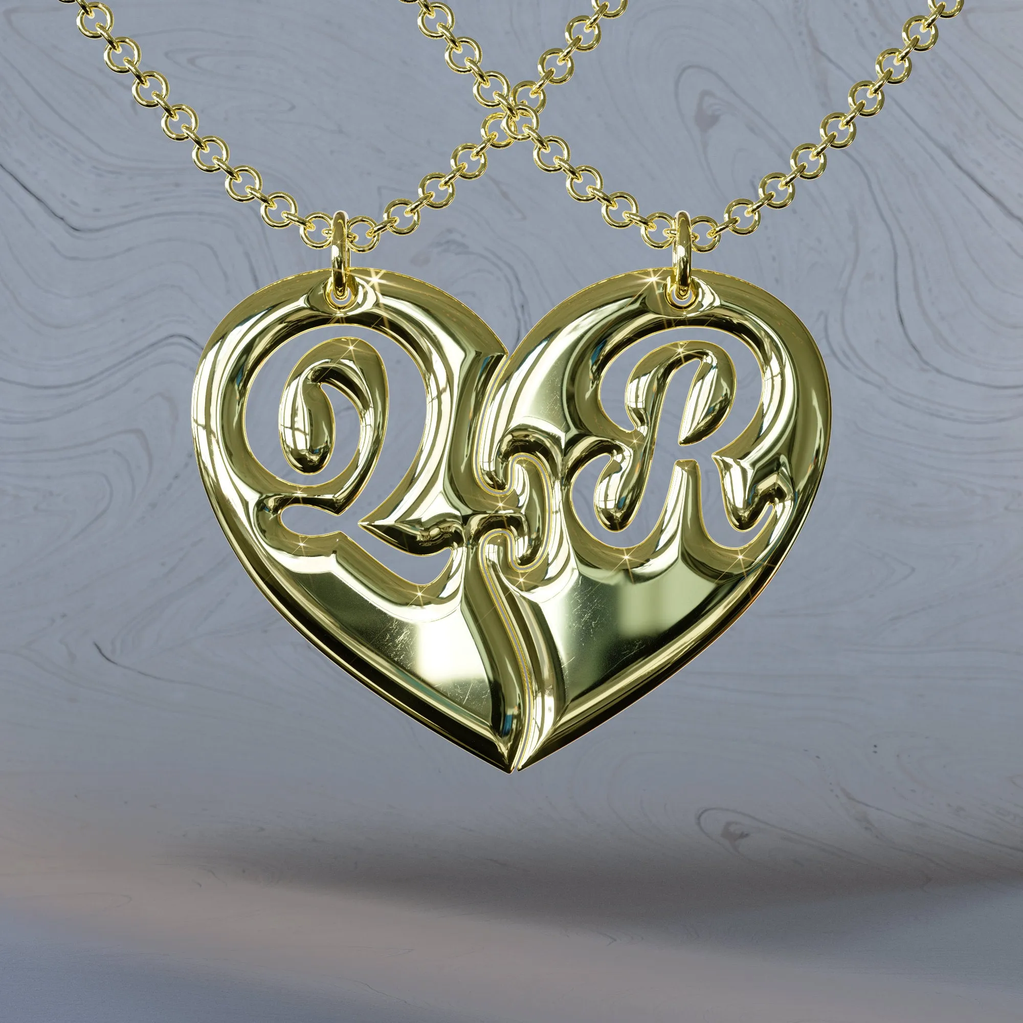 Heart Puzzle Initials