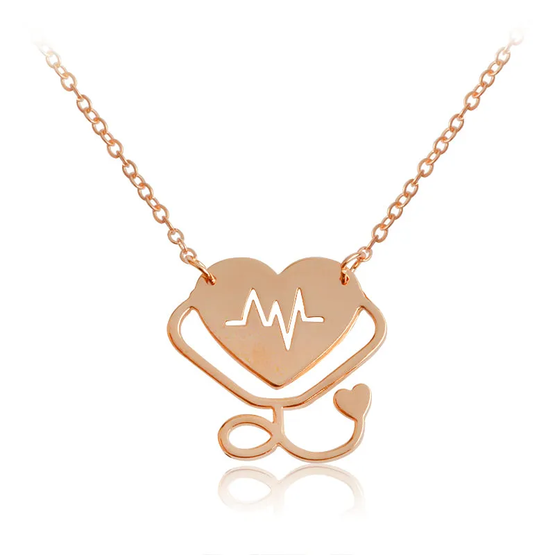 Heart Stethoscope Necklace