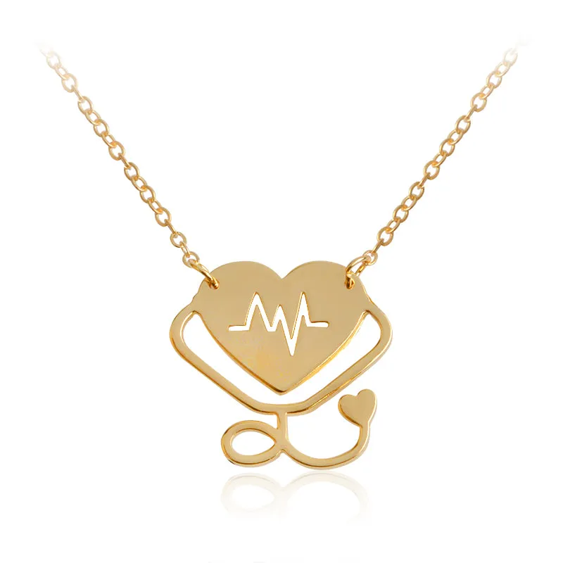 Heart Stethoscope Necklace