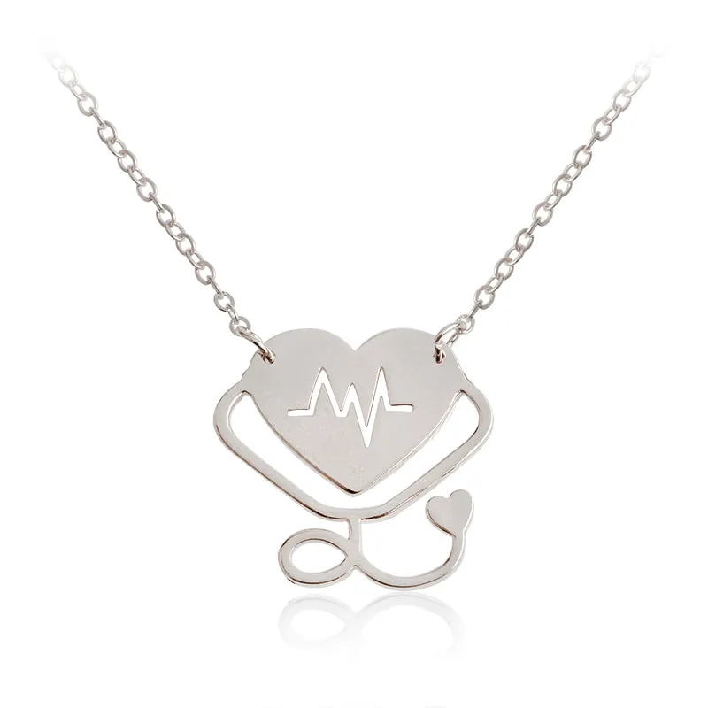 Heart Stethoscope Necklace