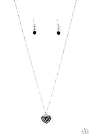 Heart-Warming Glow Blue Paparazzi Necklace