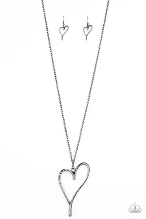 HEARTS So Good Black Paparazzi Necklace