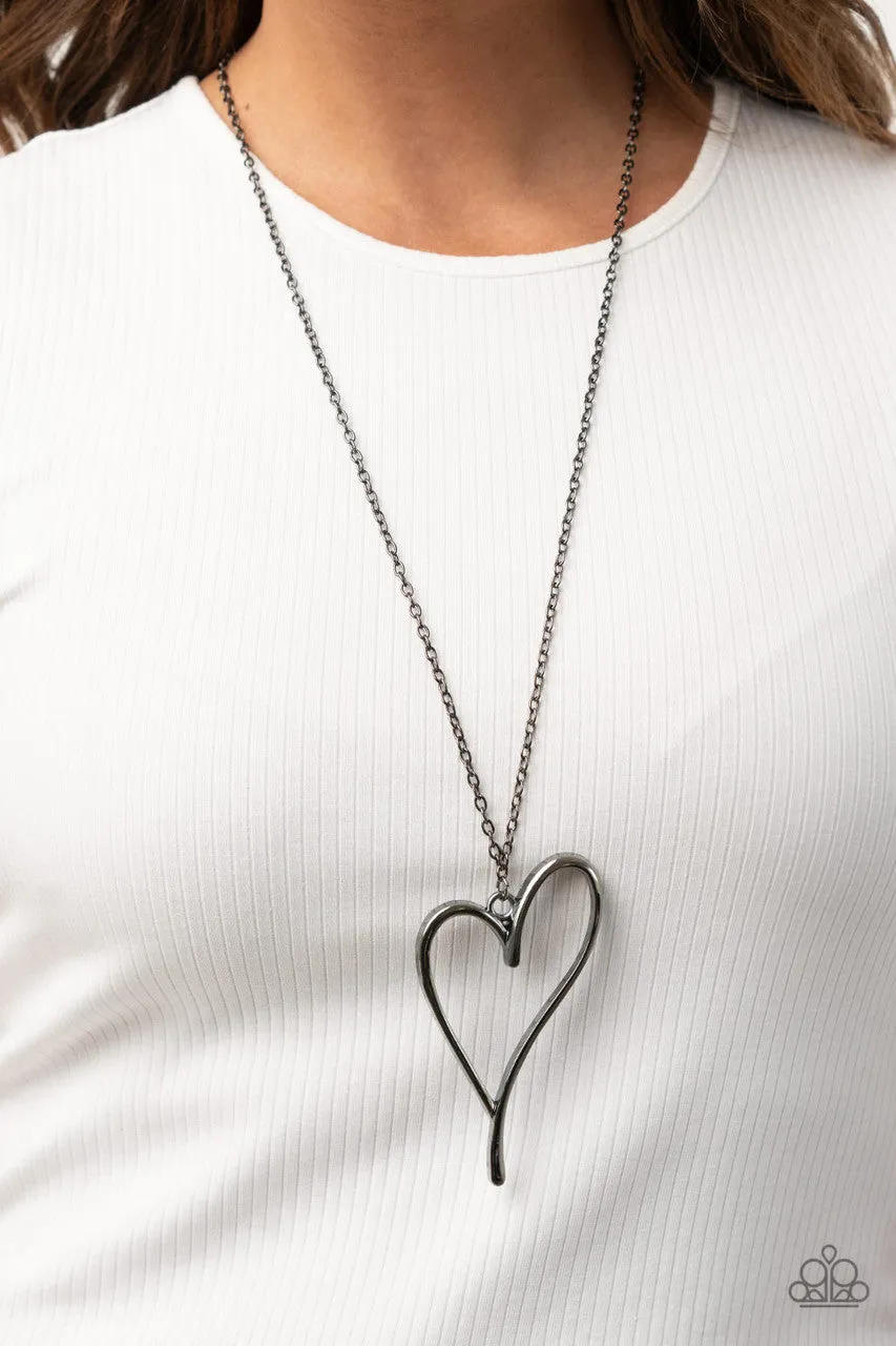 HEARTS So Good Black Paparazzi Necklace