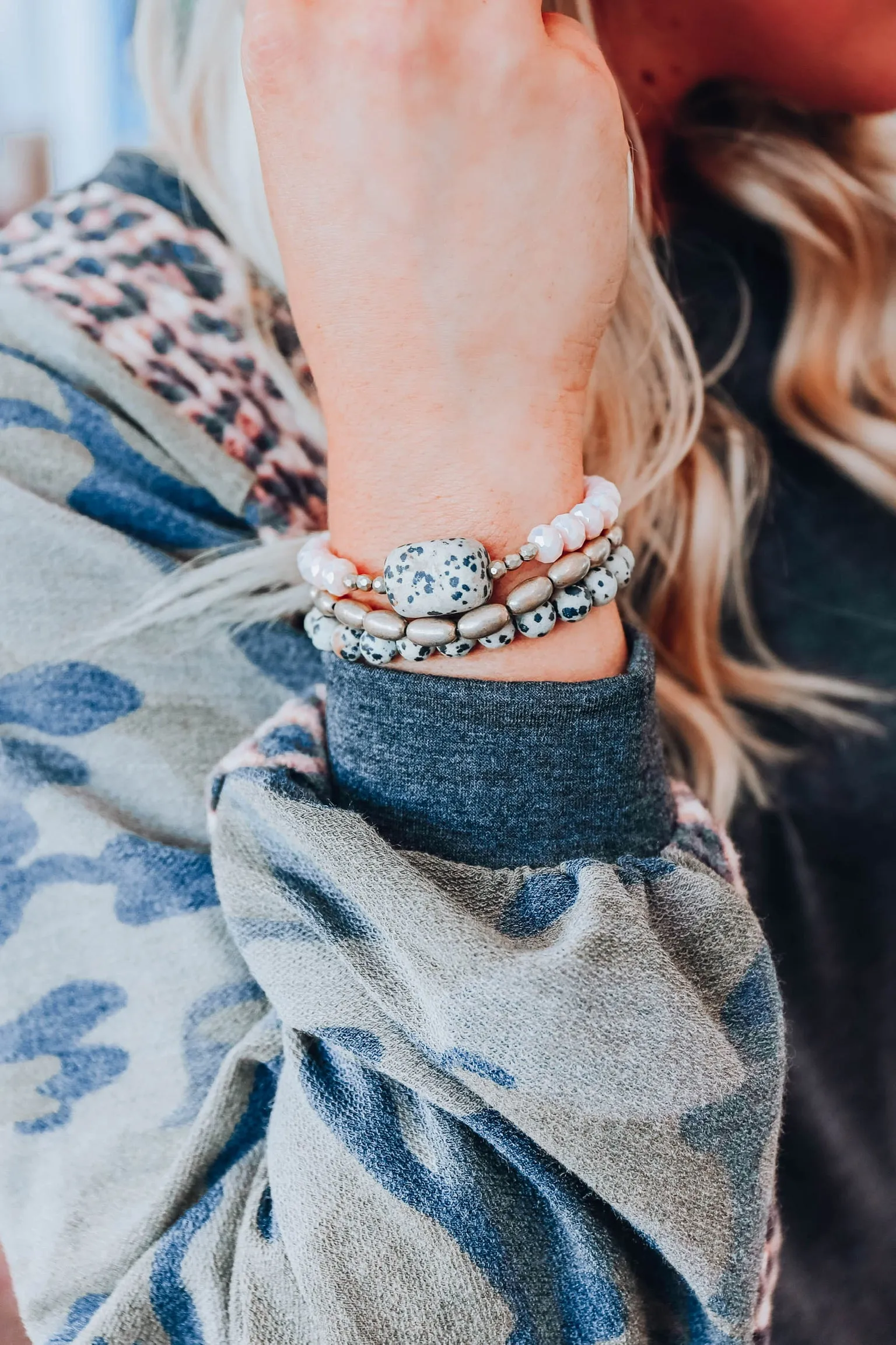 Hendley Stretch Bracelet Set - Dalmation