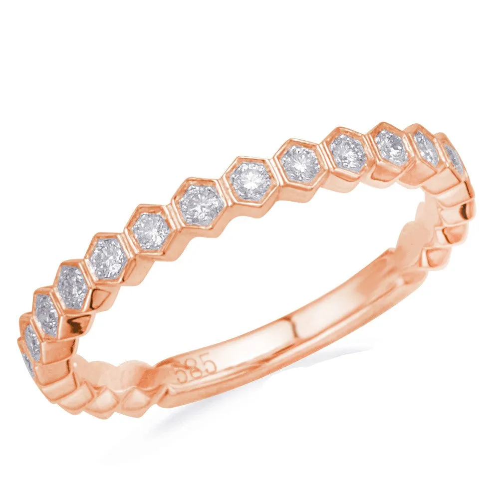 Hexagon Stackable Diamond Band