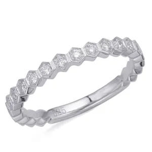 Hexagon Stackable Diamond Band
