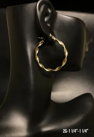 Hoop earrings 10K solid gold