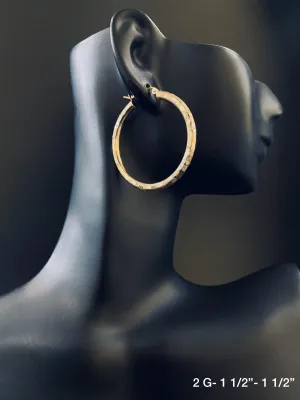 Hoop earrings 10K solid gold