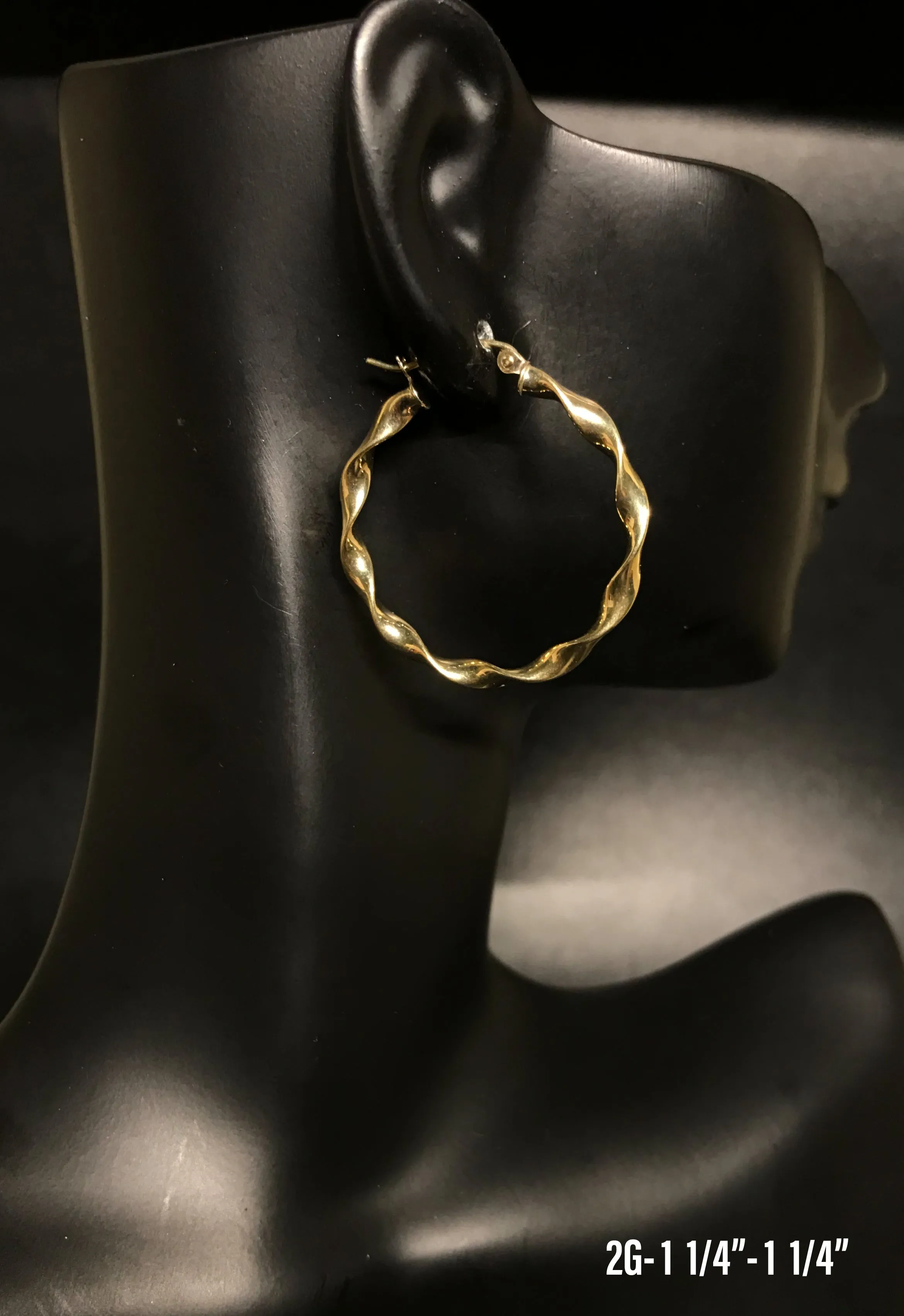 Hoop earrings 10K solid gold