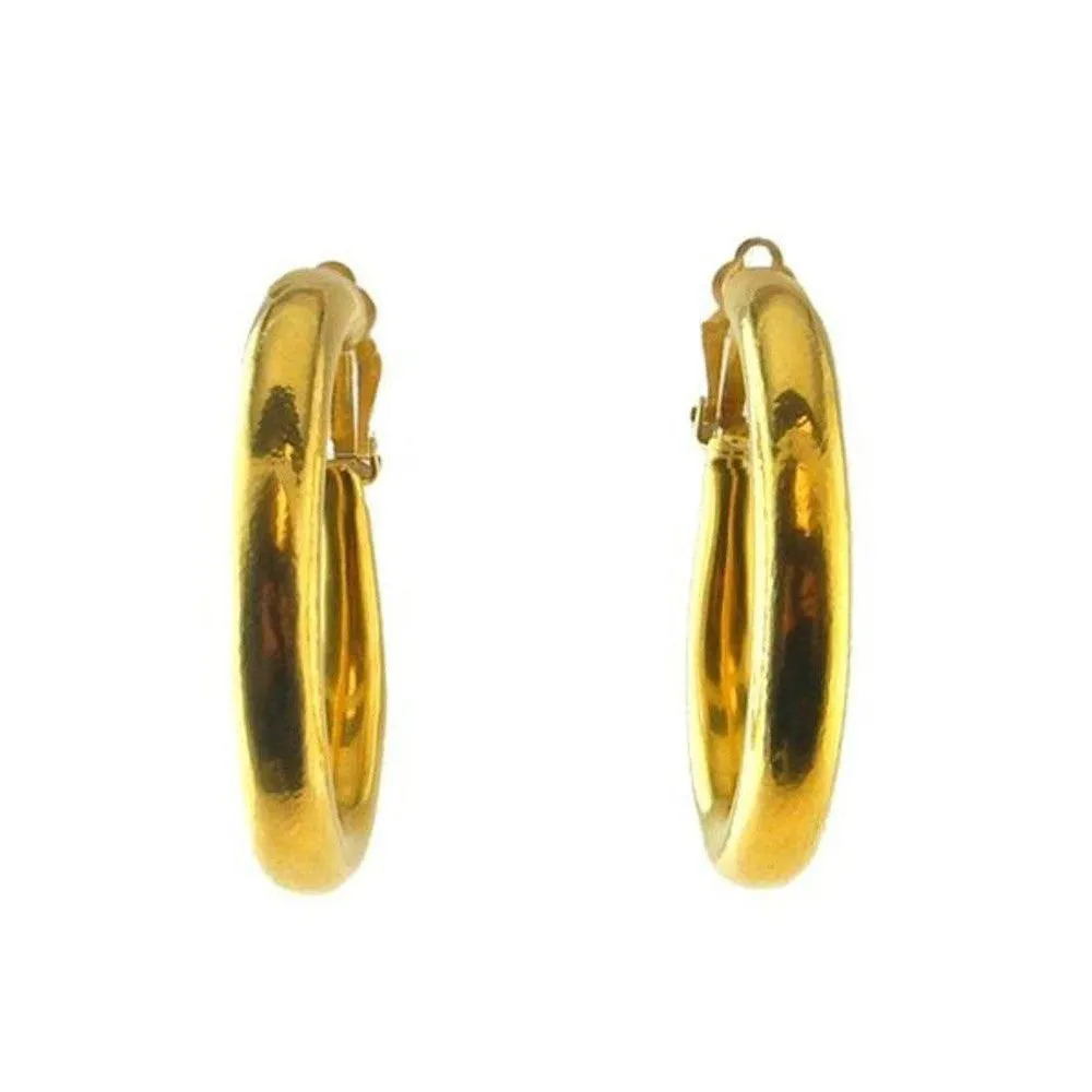 Hoop Earrings with Clip Closure