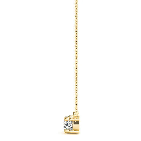 Horizontal 0.50 ctw Diamond Three Stone Necklace Pendant