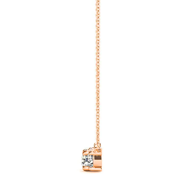 Horizontal 0.50 ctw Diamond Three Stone Necklace Pendant