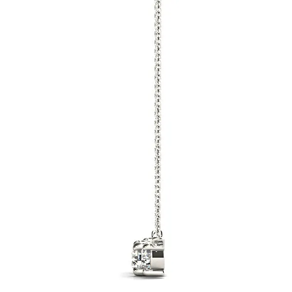 Horizontal 0.50 ctw Diamond Three Stone Necklace Pendant