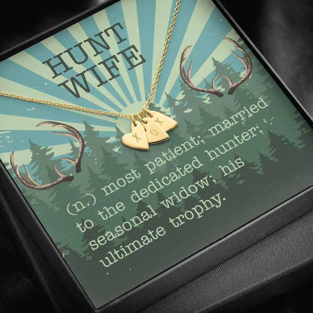 Hunt Wife Heart Charm Necklace