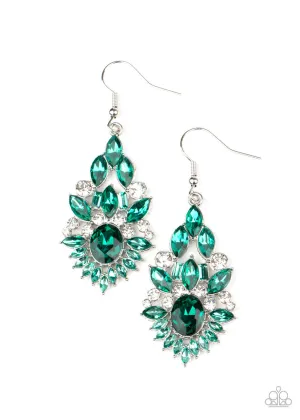 Ice Castle Couture Green Paparazzi Earrings
