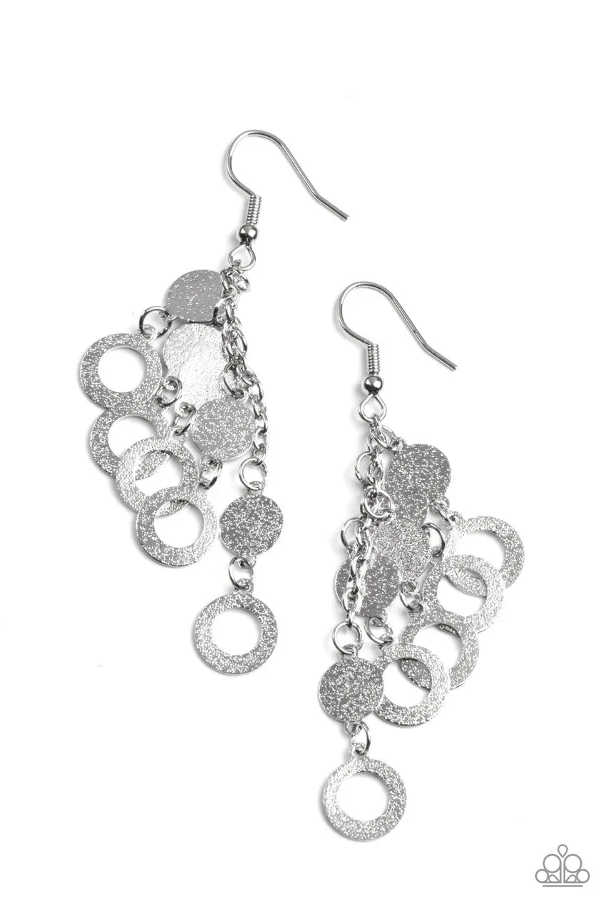 I'm Always BRIGHT Silver Paparazzi Earrings