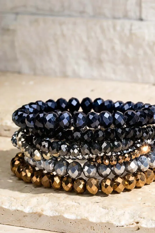 In Harmony Layered Glass Bead Bracelet Set in Multi