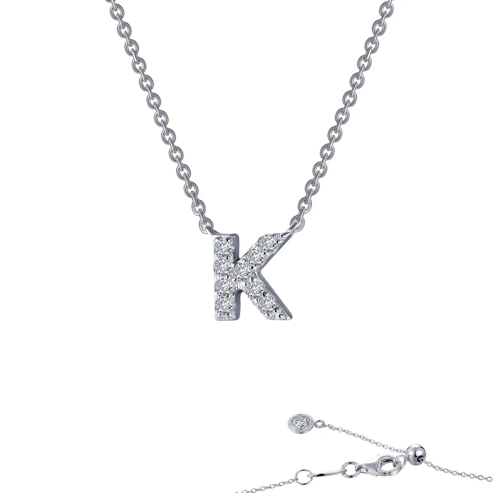 Initial Letter Pendant Necklace A-Z