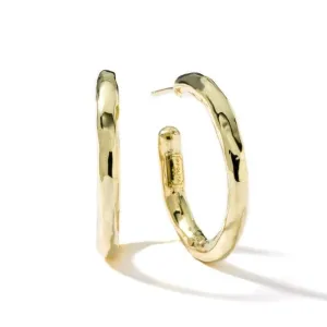 Ippolita 18K Yellow Gold Classico #2 Hammered Hoops