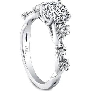 Jeff Cooper Floral Diamond Engagement Ring