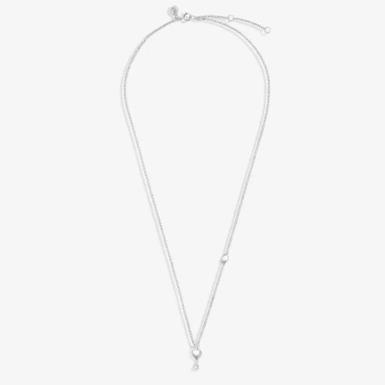 Joma Lumia Drop Heart Silver Necklace