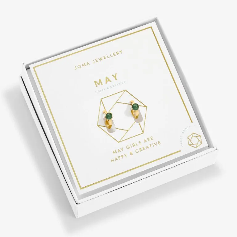 Joma May Birthstone Hoop Earrings