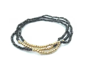 Karma Skinny Pyrite   GOld Filled Single Bracelet