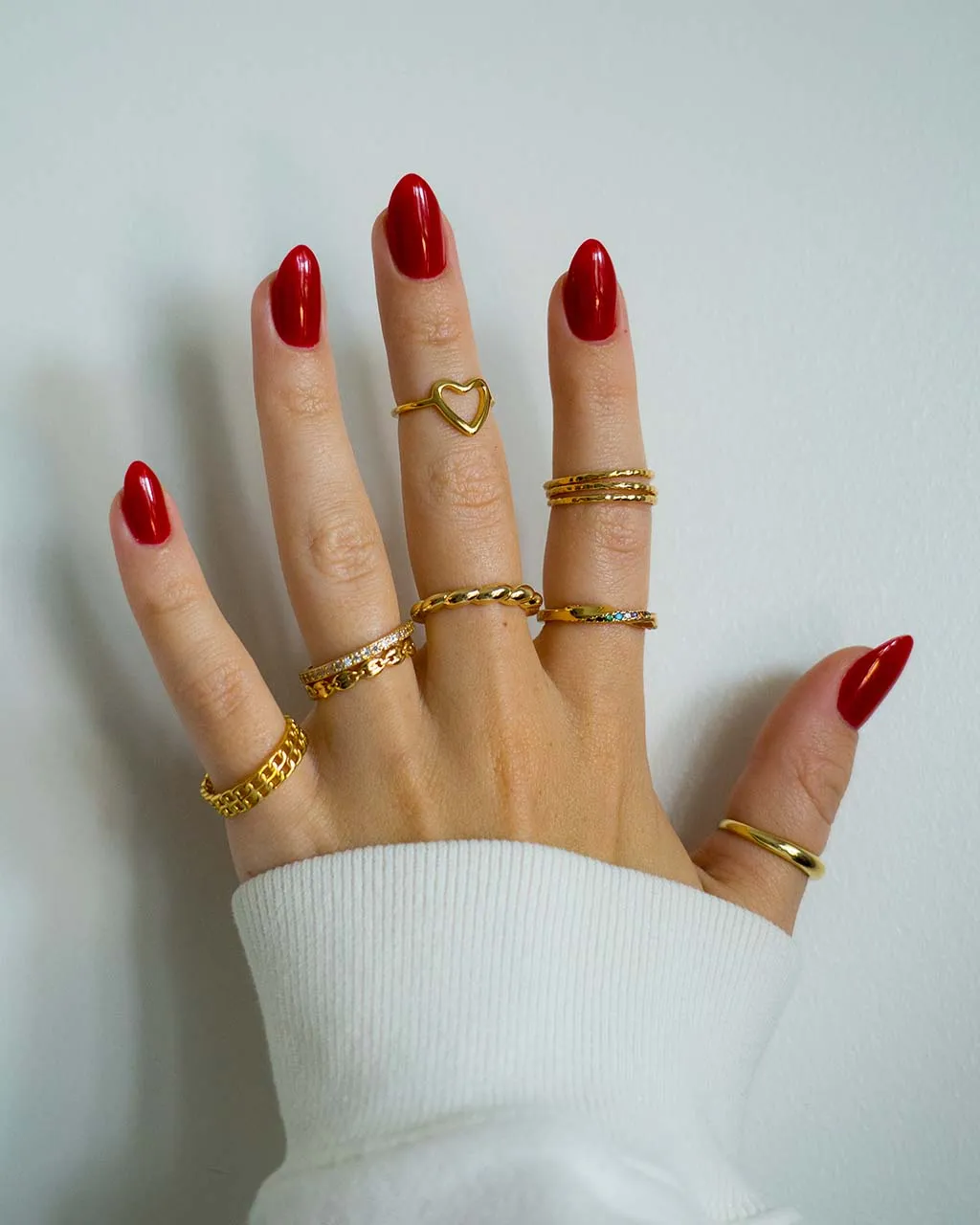 Kehlani Polished & Bubble Band Ring Set of 2